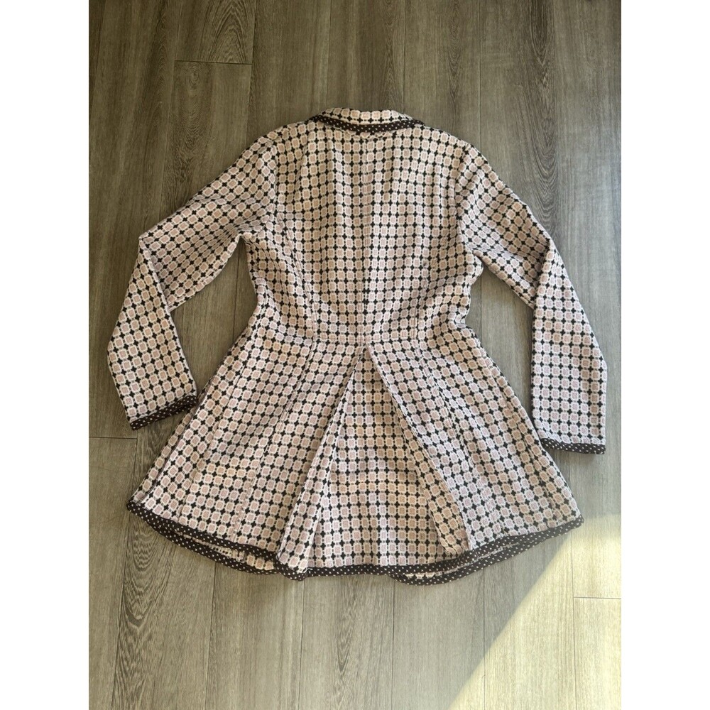 Neesh By D.A.R. Whimsical Coquette Blazer Rose Brown Parisian Chic Preppy Sz M - Picture 5 of 16